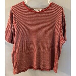 Vintage 90s Blast Womens Striped Red/Gray Top Size XL
